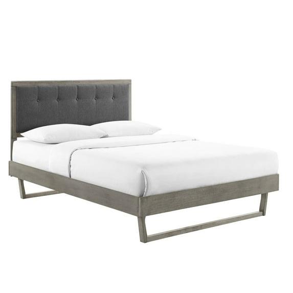 Willow Wood Platform Bed with Angular Frame
