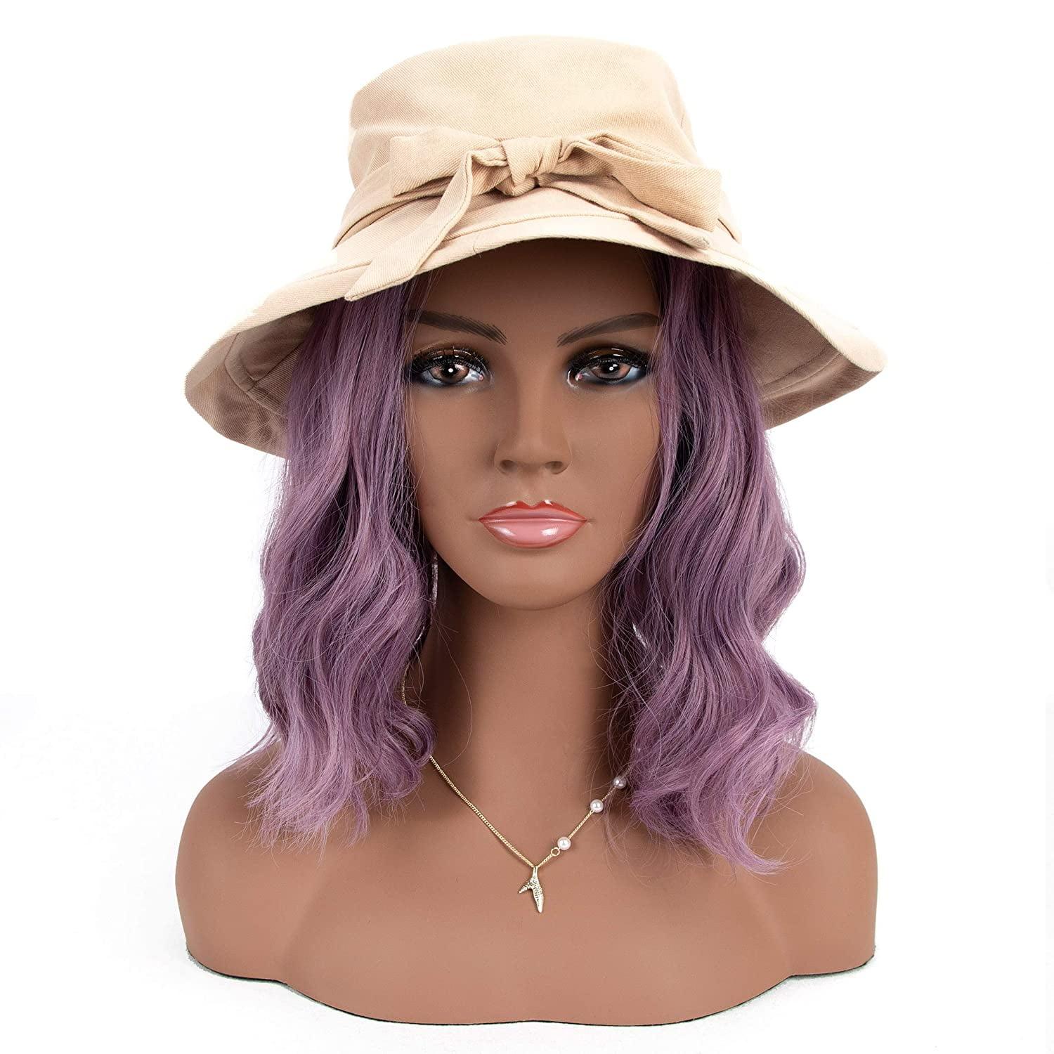 16.5" Tanned PVC Mannequin Head Bust with Pedestal