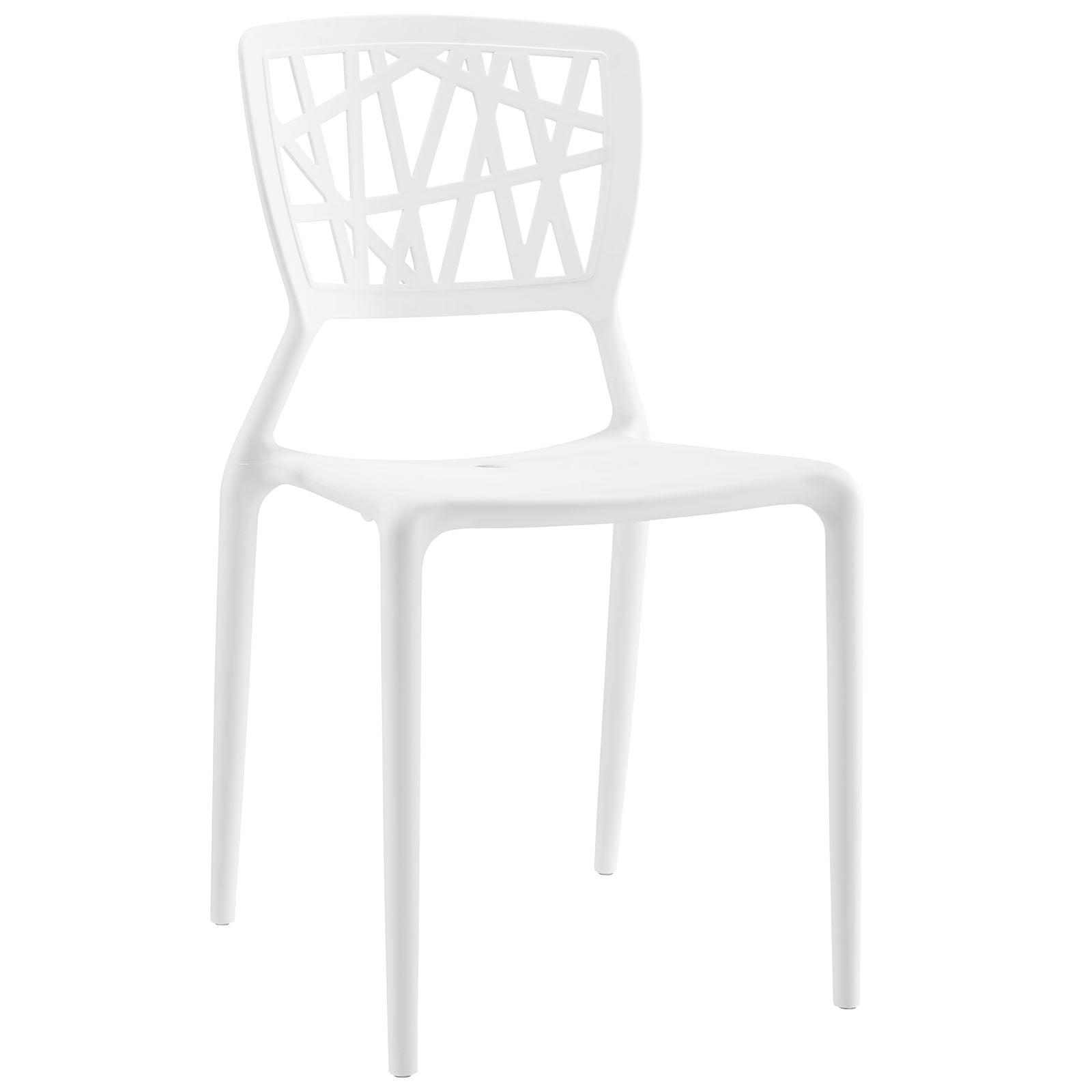 Astro Modern White Polypropylene Side Chair