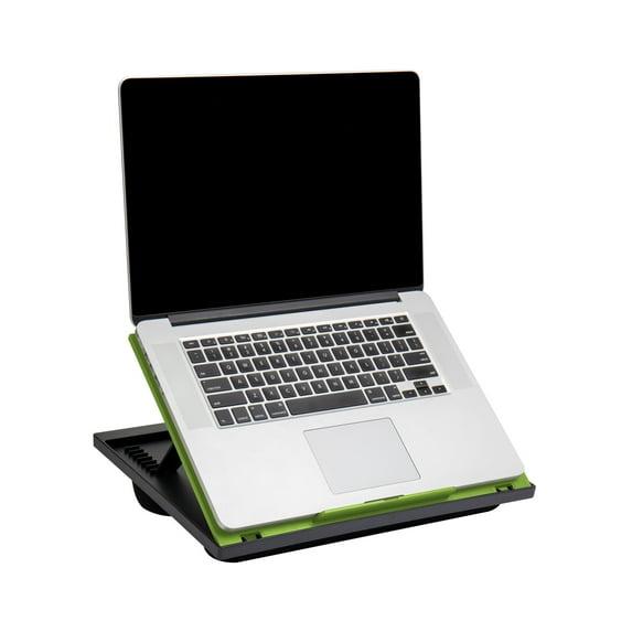 Mind Reader Adjustable 8 Position Lap Top Desk with Cushions, Green