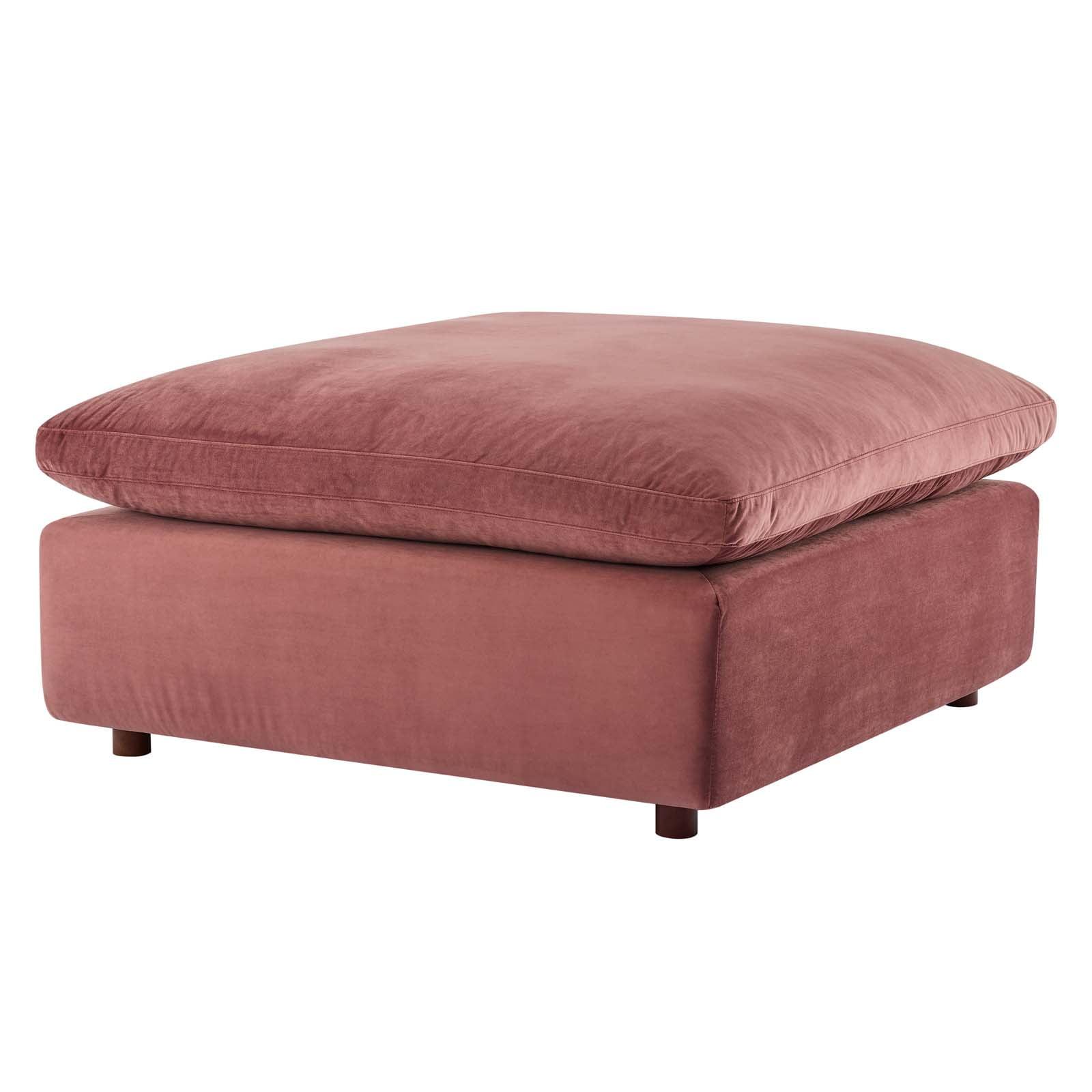 Modway Commix Down Filled Overstuffed Performance Velvet Ottoman