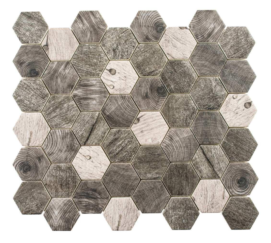 Terrain 2'' Hex Glass Mosaic Kitchen Backsplash, Bathroom, Shower, Wall and Floor Tile