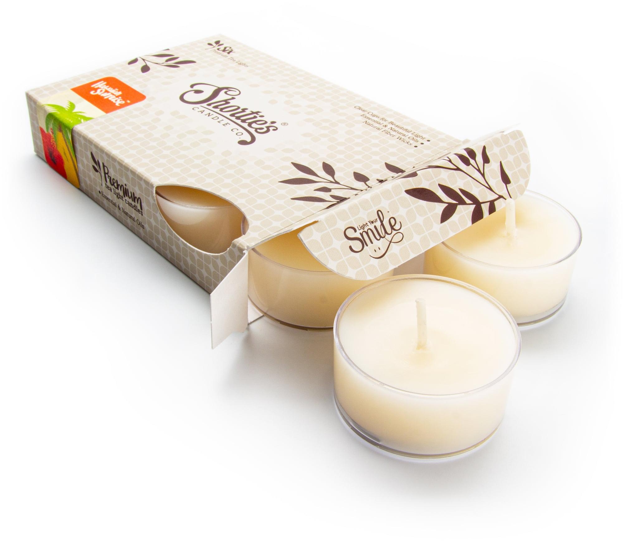 Hawaiian Sunrise White Scented Tealight Candles 6-Pack