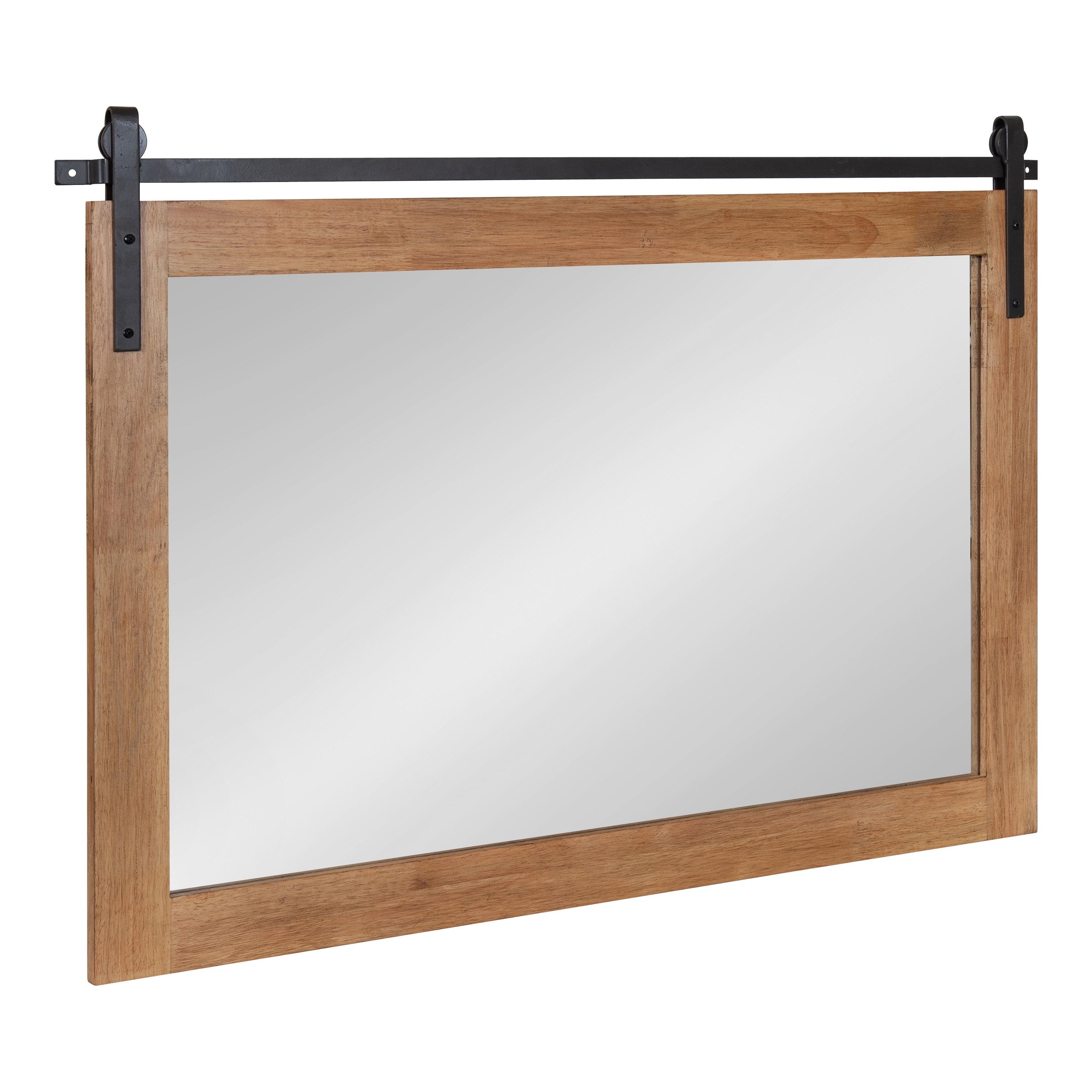 Samuels Rustic Brown and Charcoal Full-Length Farmhouse Wall Mirror