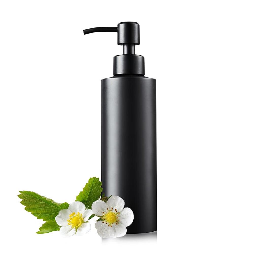 Matte Black Stainless Steel Soap Dispenser with Funnel and Coaster