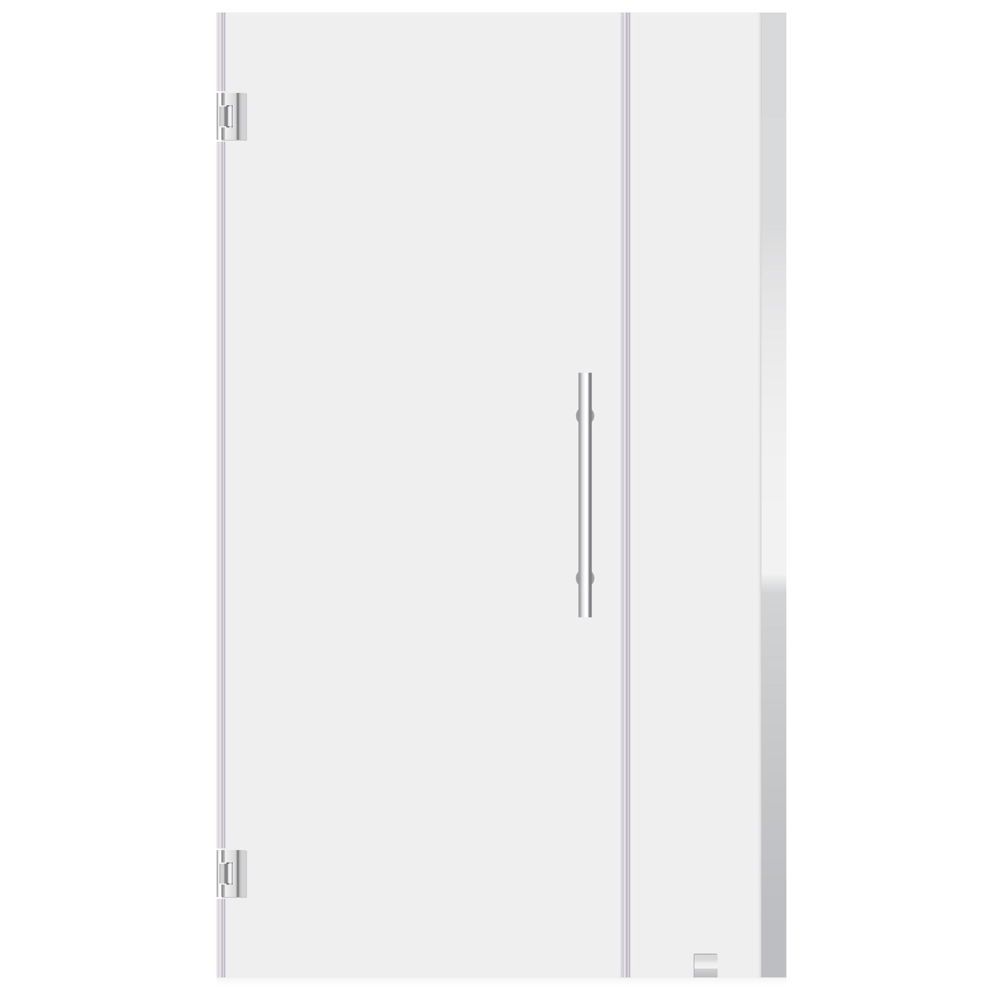 LessCare Ultra-E 43" x 72" Pivot Frameless Shower Door LBSDE3672-C+LBSDPE672-CB