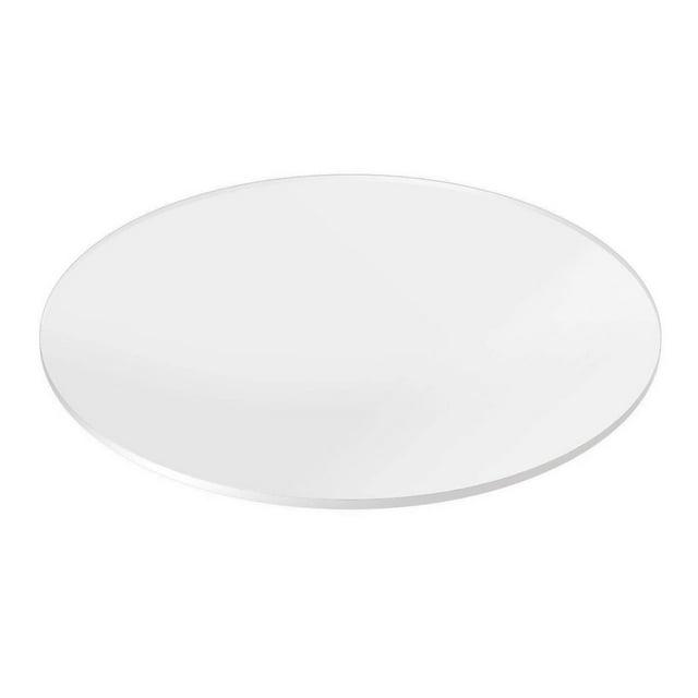 47" inch Diameter 1/4" Clear Plexiglass Sheet, Round Cake Disc, Lucite Circle Flat Edge Plexiglass Table Top by Fab Glass and Mirror