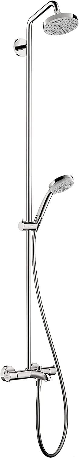 Chrome Adjustable Height Multi-Head Shower System