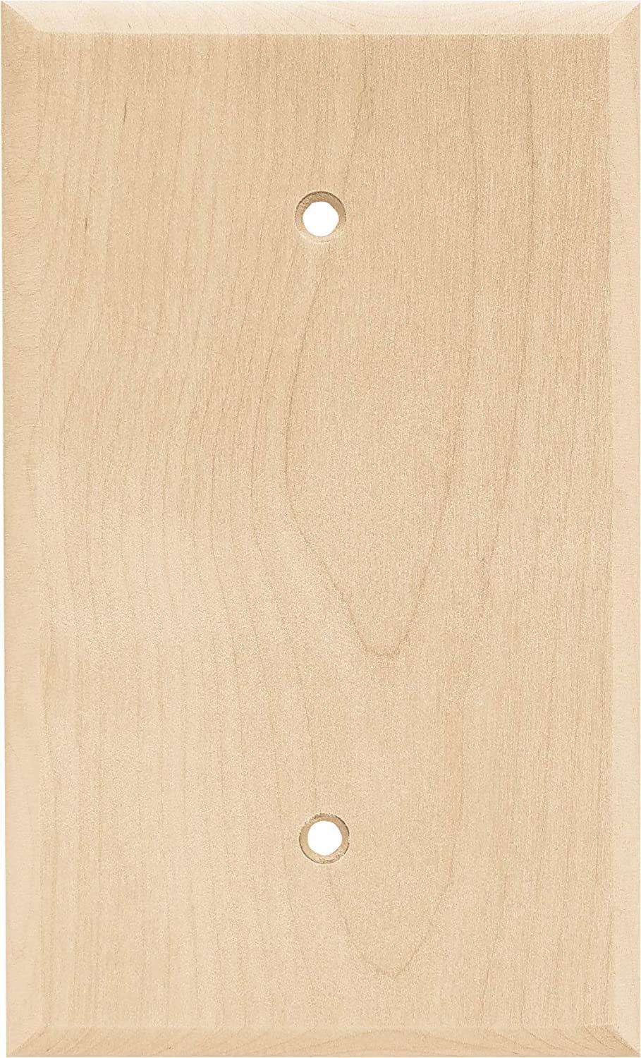 Brainerd Wood Square Smooth Brown Birch Blank Wall Plate