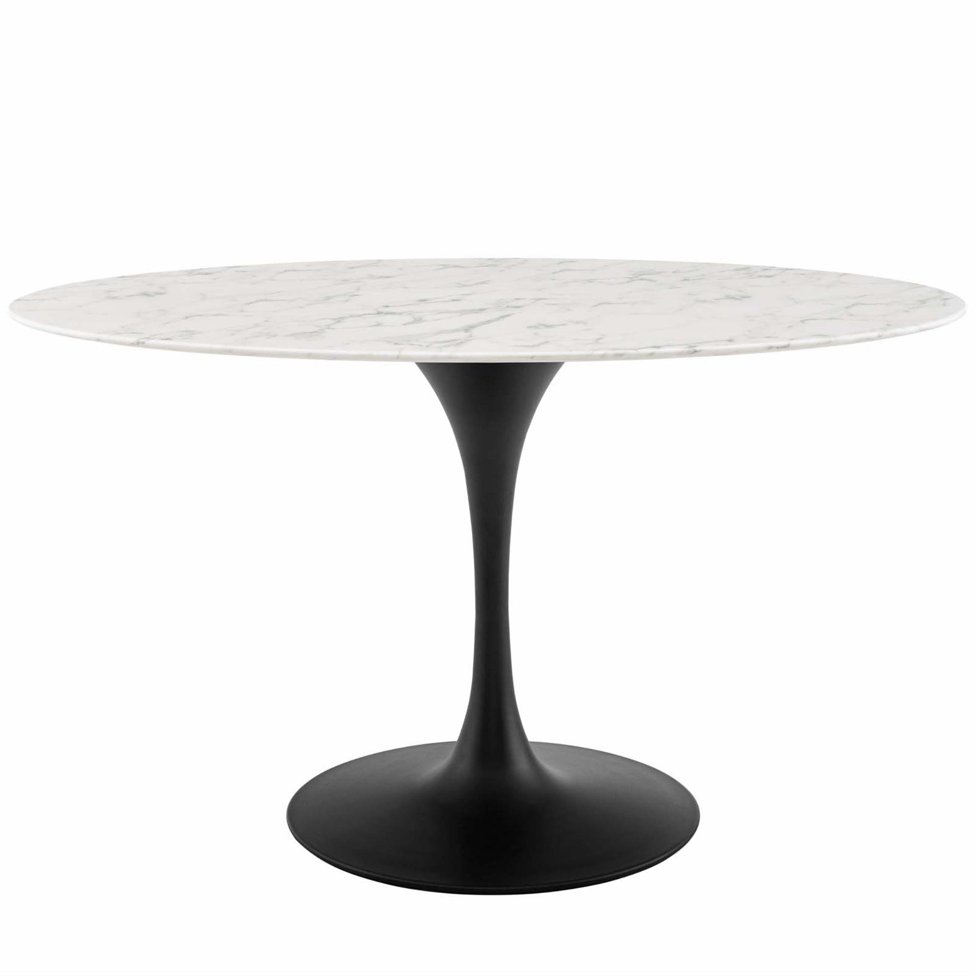 Modway Lippa Oval Artificial Marble Dining Table