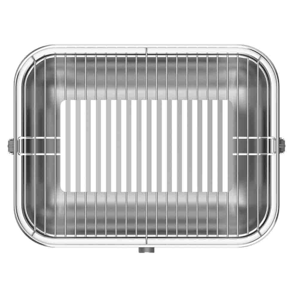 BBQ Dragon Zephyr BBQD550 Rectangle Grill: Portable Hibachi-Style, No Assembly, Steel Grates