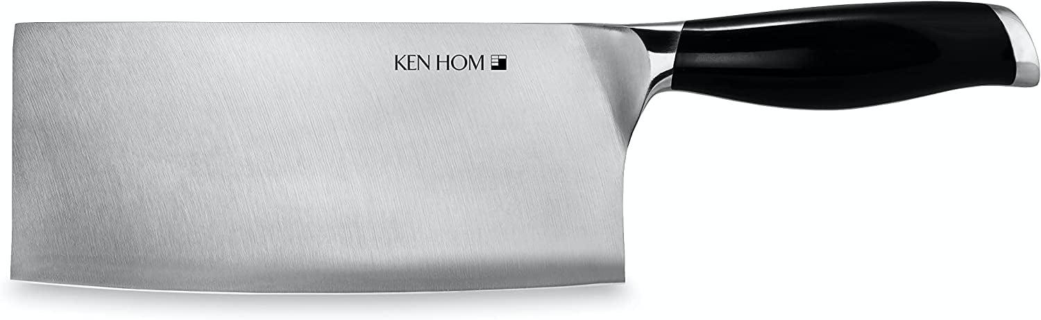 Ken Hom 7-Inch Stainless Steel Black Handle Cleaver