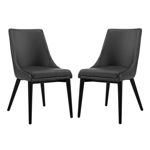 Viscount Vinyl Dining Chair Black - Modway