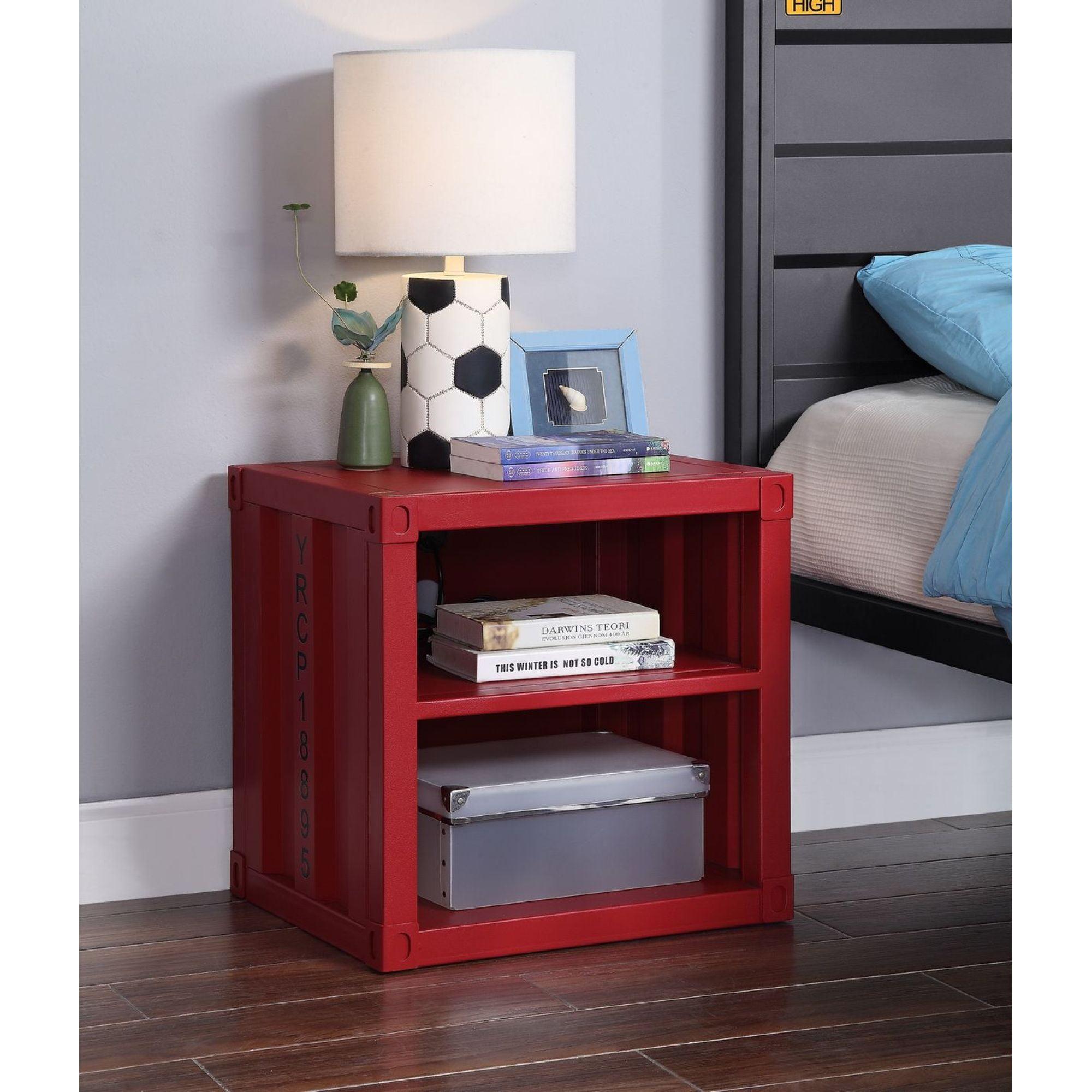 Cargo 20&#34; Nightstands Red - Acme Furniture