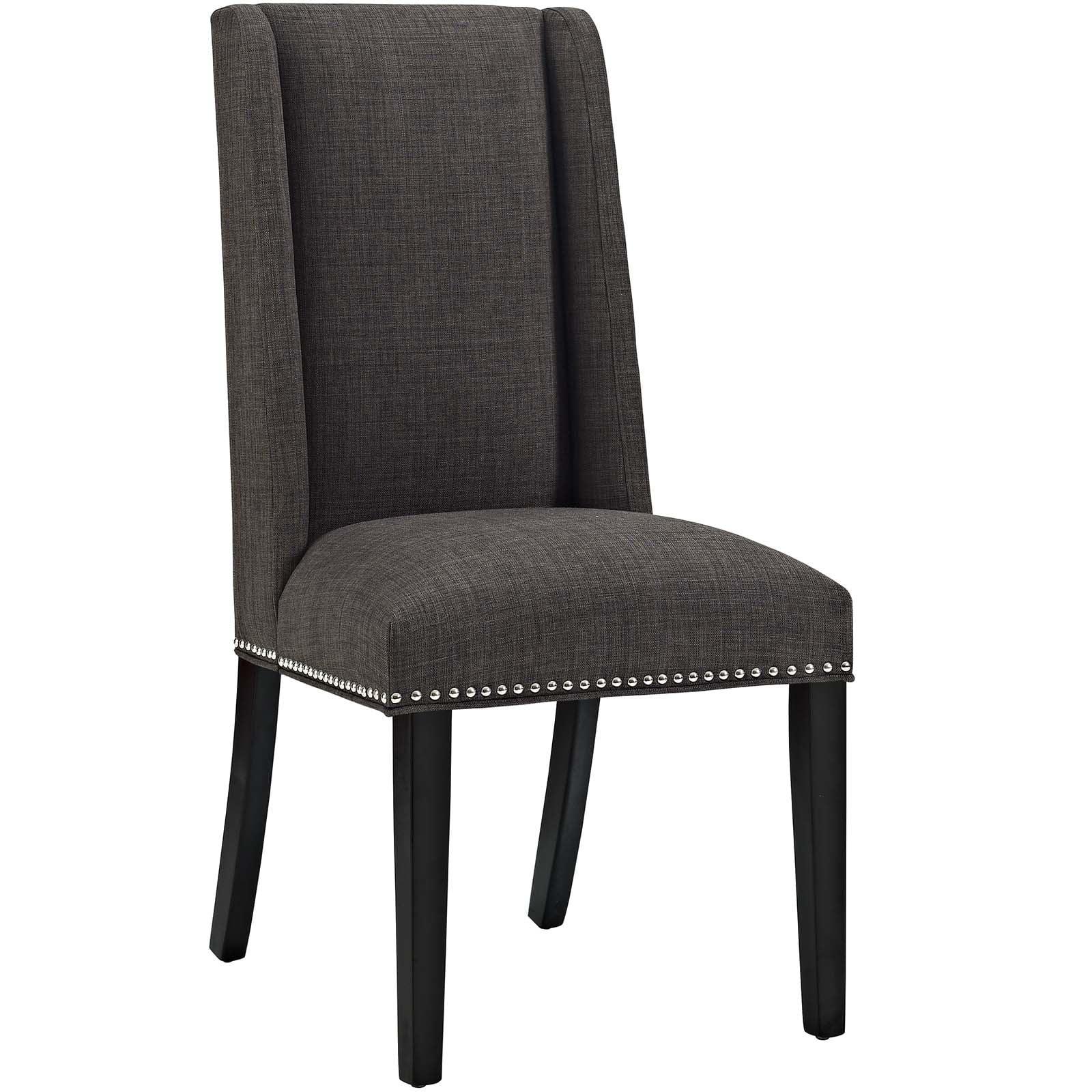 Elegant Parsons Upholstered Side Chair in Rich Brown