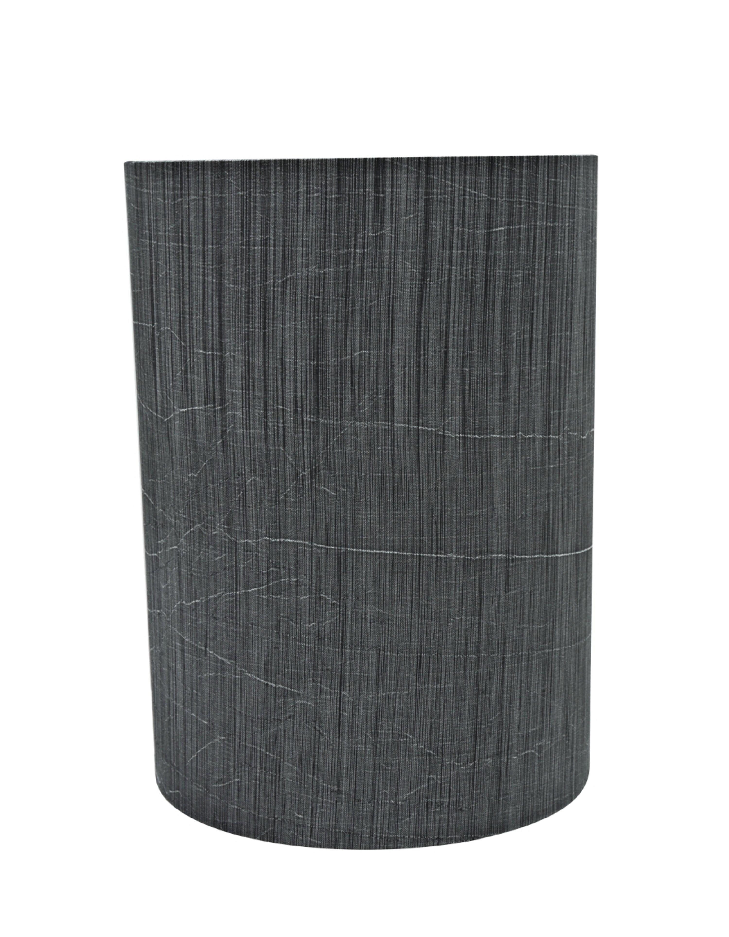 Aspen Creative 31259 Transitional Drum (Cylinder) Shaped Spider Construction Lamp Shade in Grey & Black, 8" wide (8" x 8" x 11")