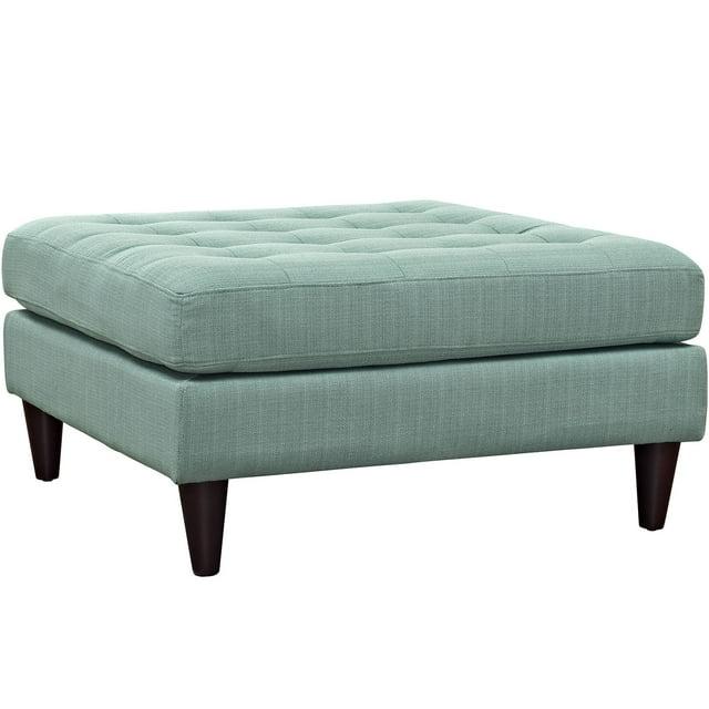 Modway Empress Upholstered Fabric Large Ottoman in Laguna