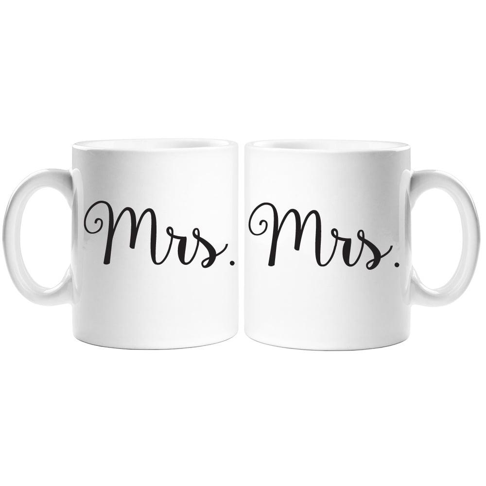 TraQunn Mr and Mrs Coffee Mugs Set Mr and Mrs Gifts Wedding Gifts for Couple Married Couple Gifts Bridal Shower Engaged Couples Engagement Wedding Anniversary Matching Mugs 11 Ounce