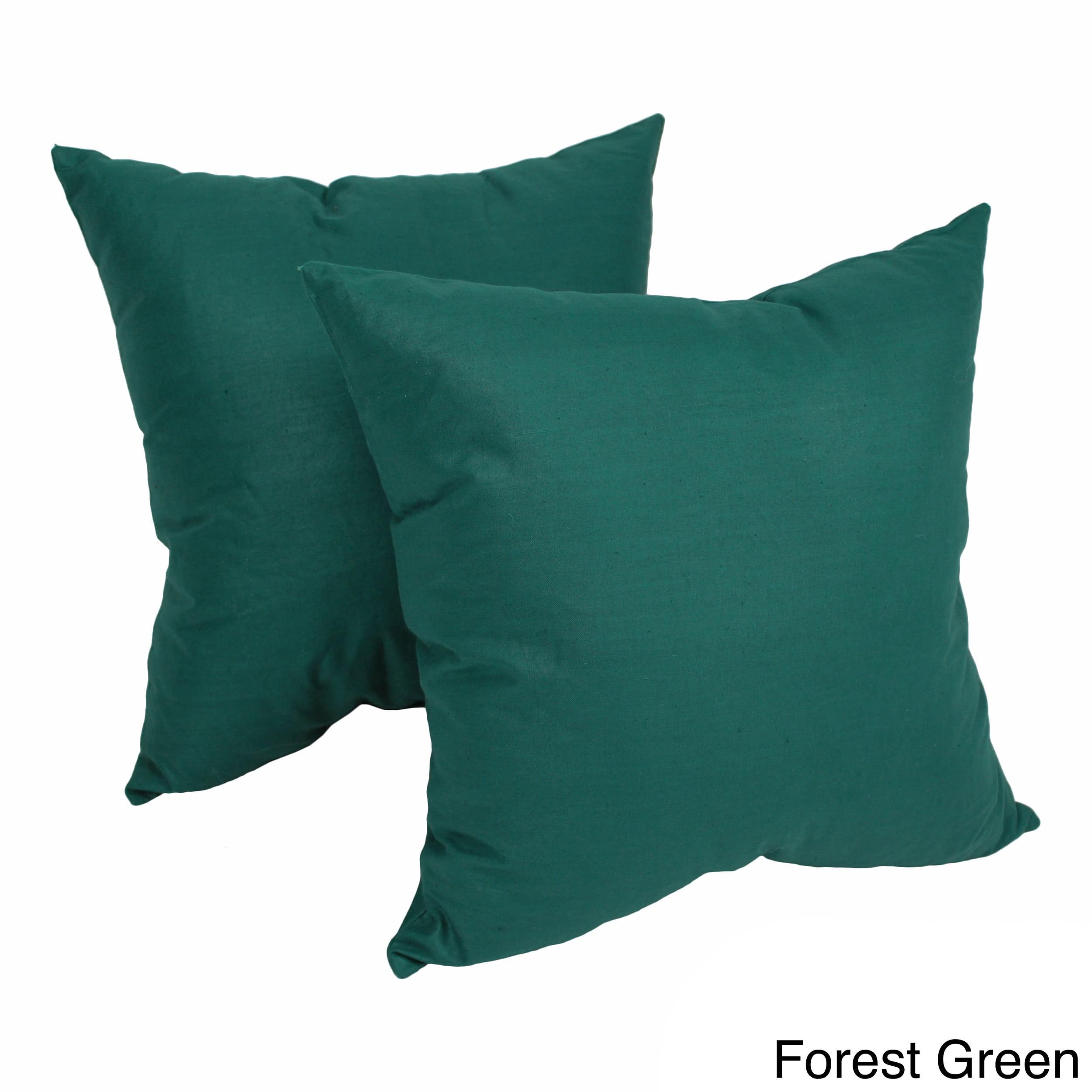 Forest Green Chintz Square Throw Pillows, Set of 2