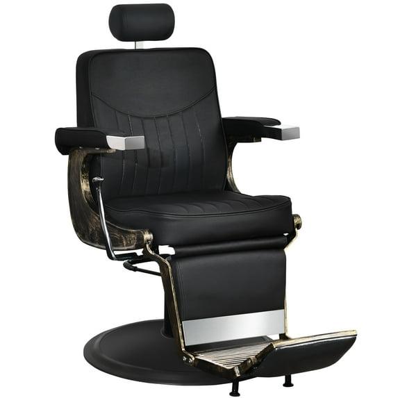 BarberPub Vintage Hydraulic Recline Beauty Salon Spa Barber Chair Black 2905