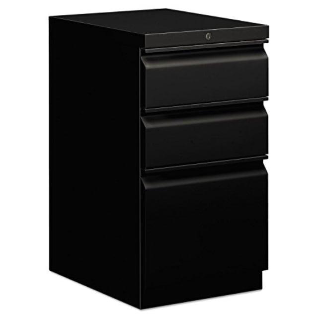 Mobile Brigade 3-Drawer Lockable Legal-Size Pedestal in Black