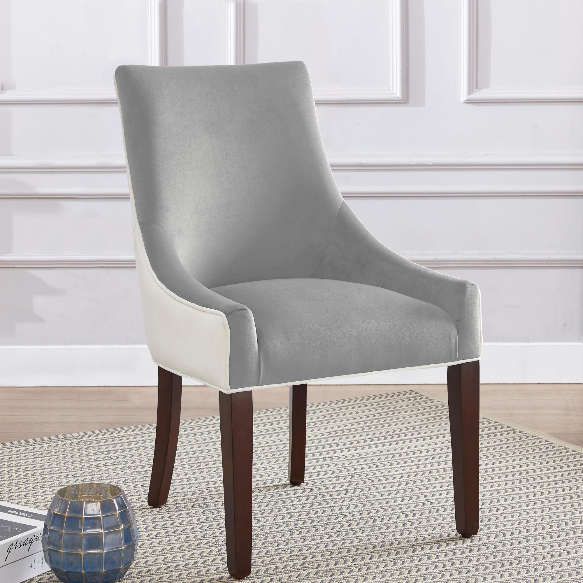 Elegant Transitional Jolie Side Chair with Smoke Gray Upholstery