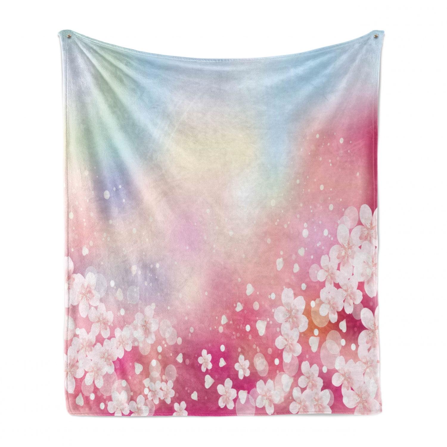 Ambesonne Pastel Fleece Throw Blanket 37335