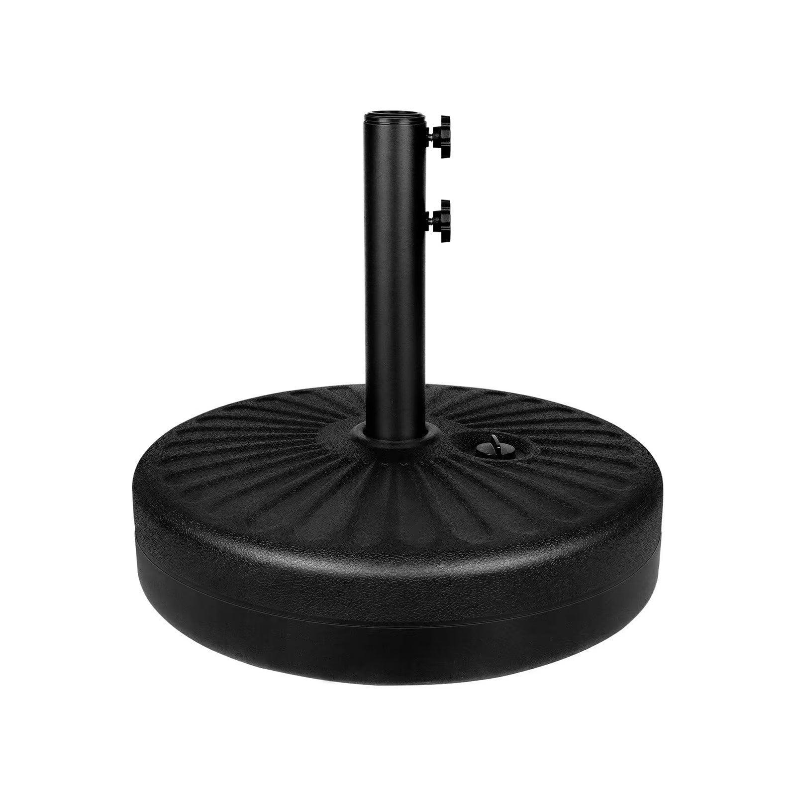 20" Black Heavy Duty Round Patio Umbrella Stand with Steel Holder