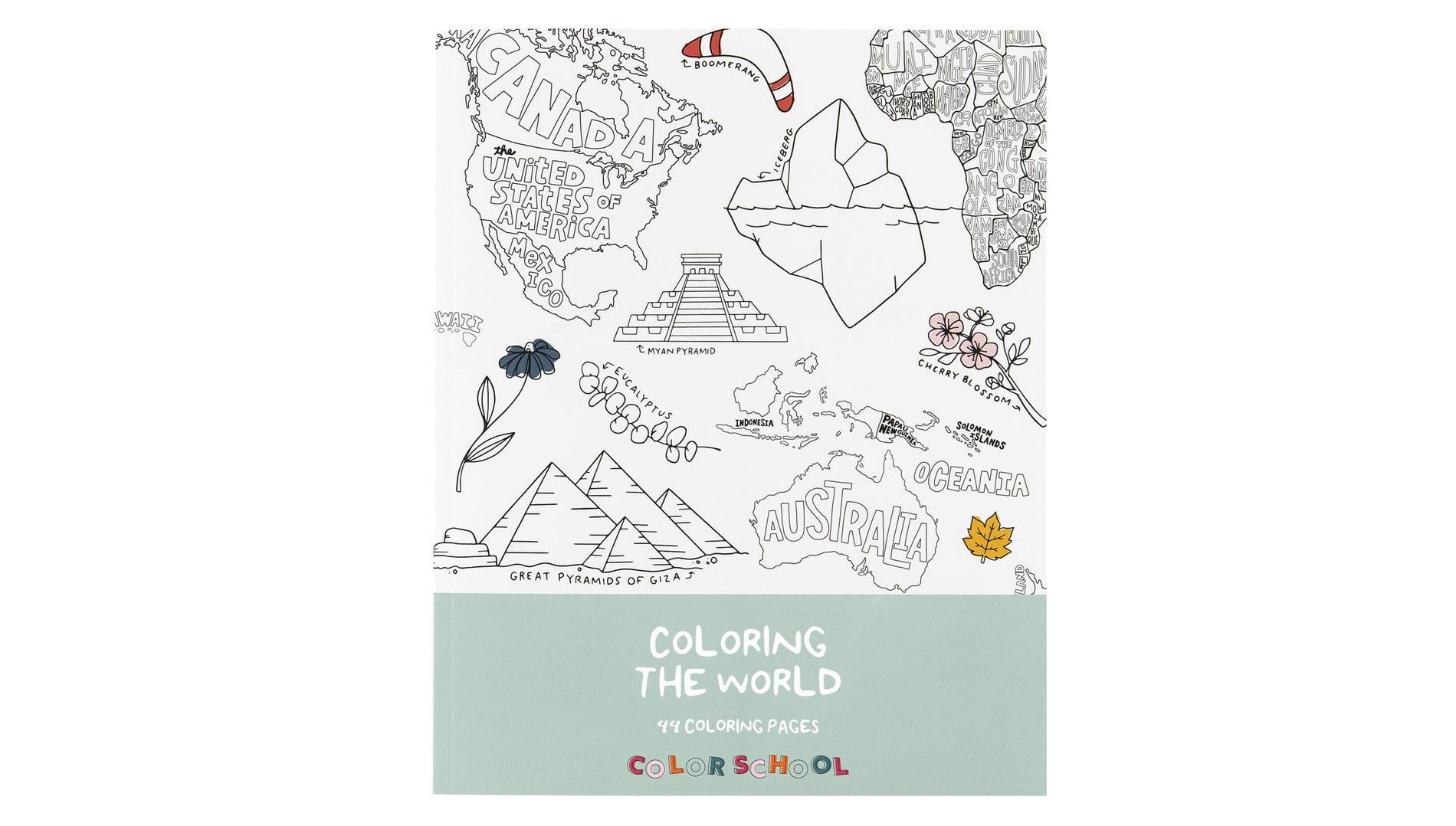 Coloring Book Coloring the World - Color School: Creative Pages for Ages 2-12, 44 Pages, 10"x8"