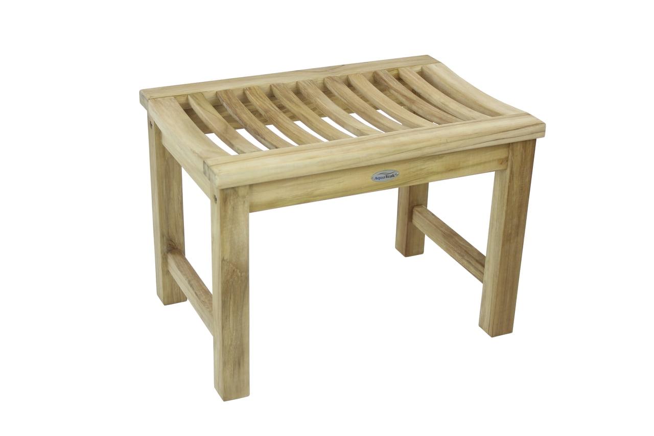 24" Natural Teak Wood Indoor Outdoor Bench