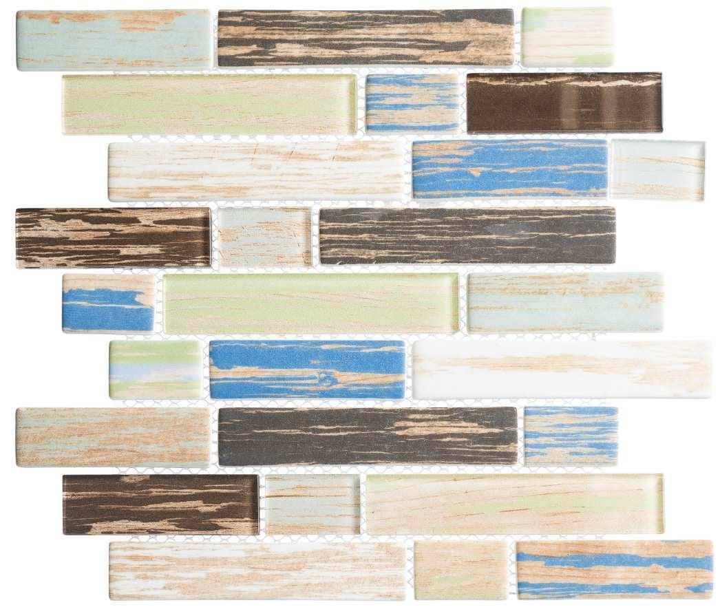 Urbanite Glass Mosaic Pattern Kitchen Backsplash, Bathroom, Shower, Pool, Wall and Floor Tile