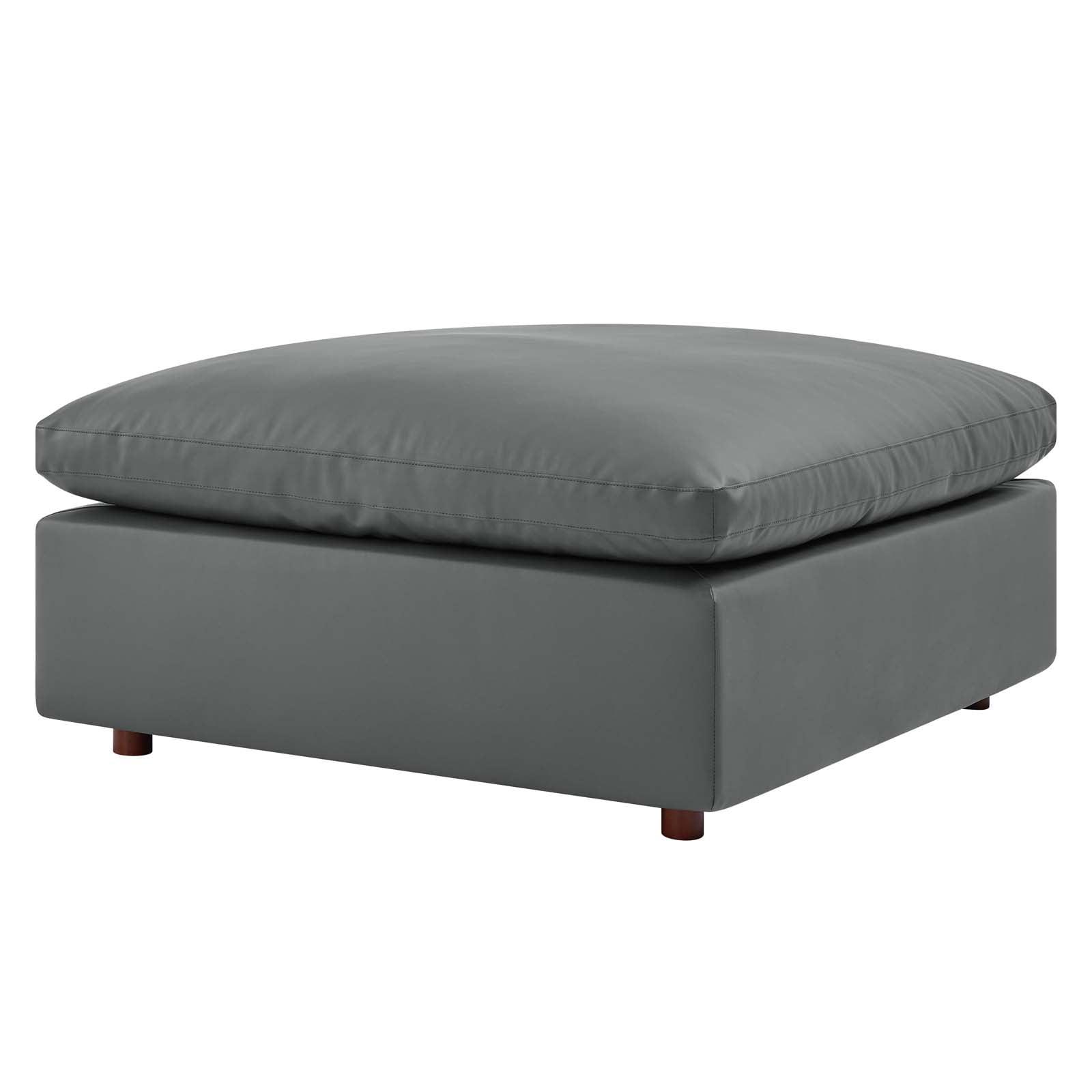 Modway Commix Down Filled Overstuffed Vegan Leather Ottoman