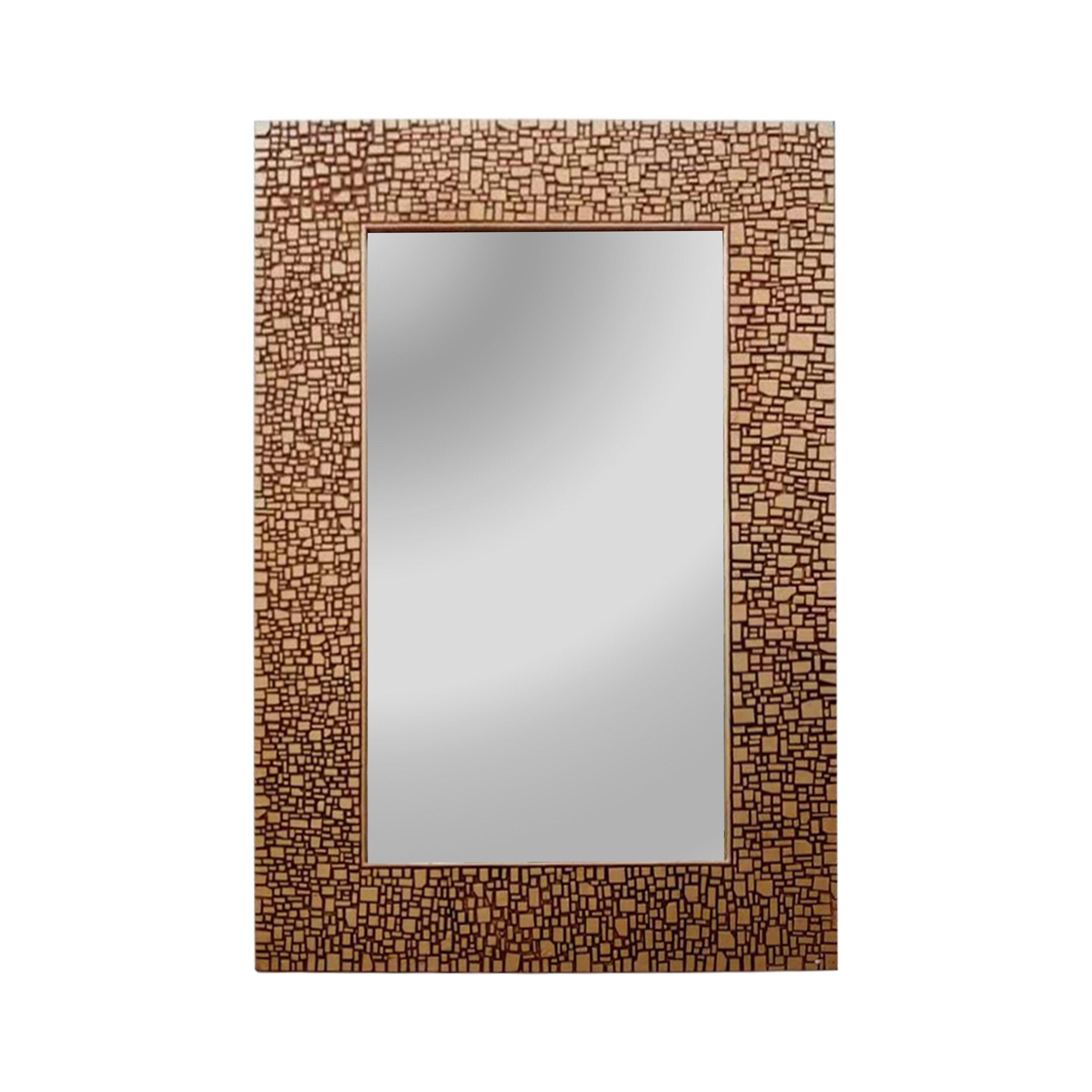 36" Gold Rectangular Contemporary Wall Mirror