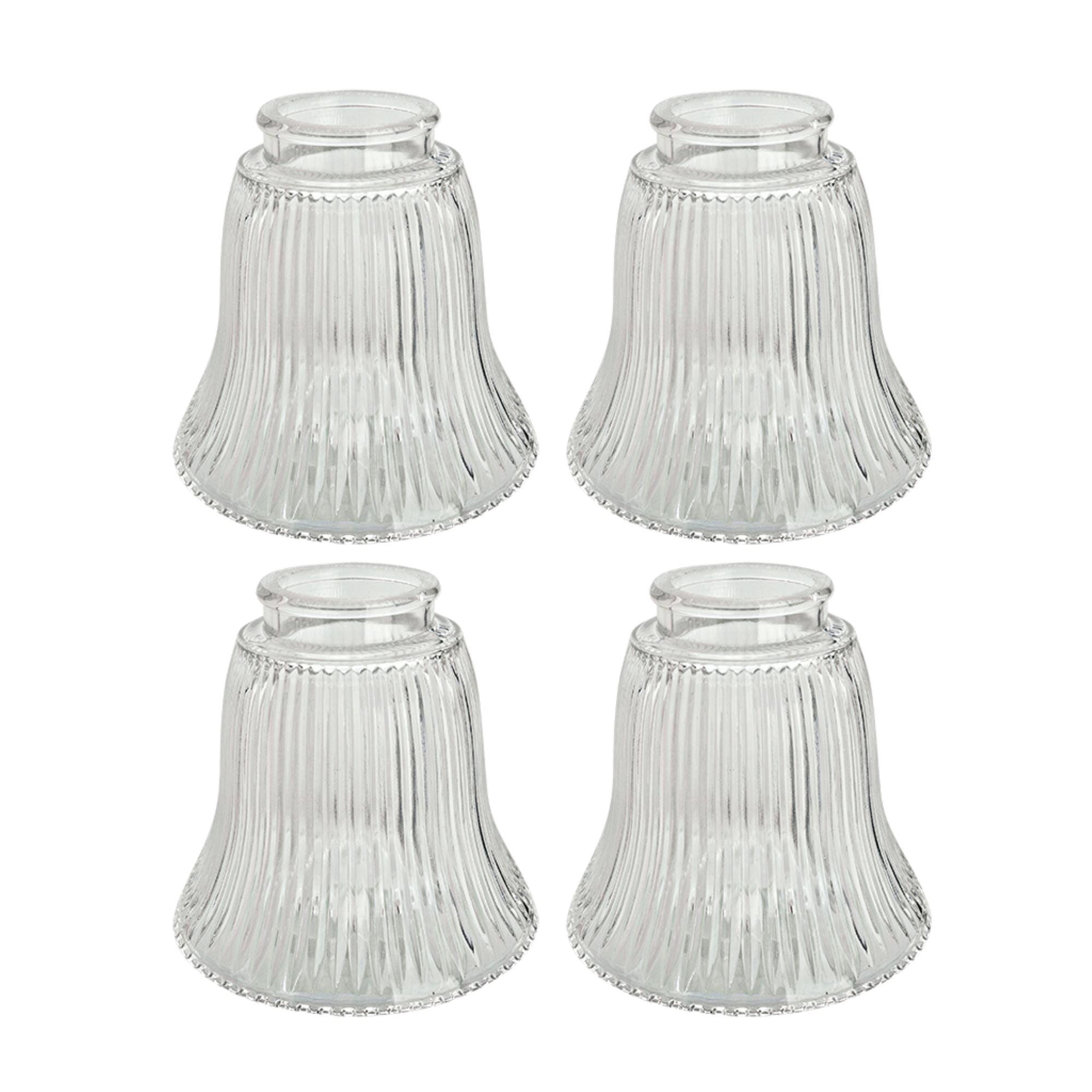 Aspen Creative Corporation 4.5'' H Glass Bell Ceiling Fan Fitter Shade (Set of 4)