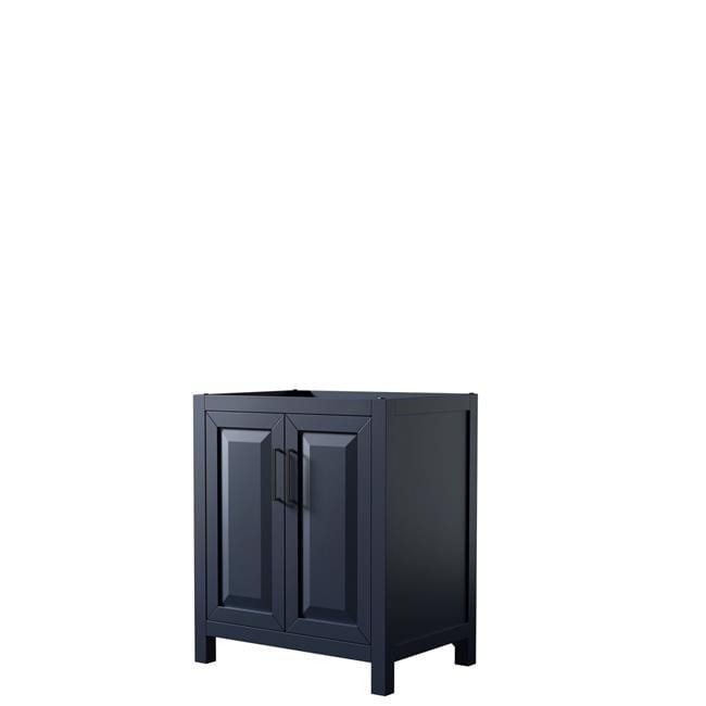 Daria 30" Dark Blue Single Bathroom Vanity with Matte Black Trim