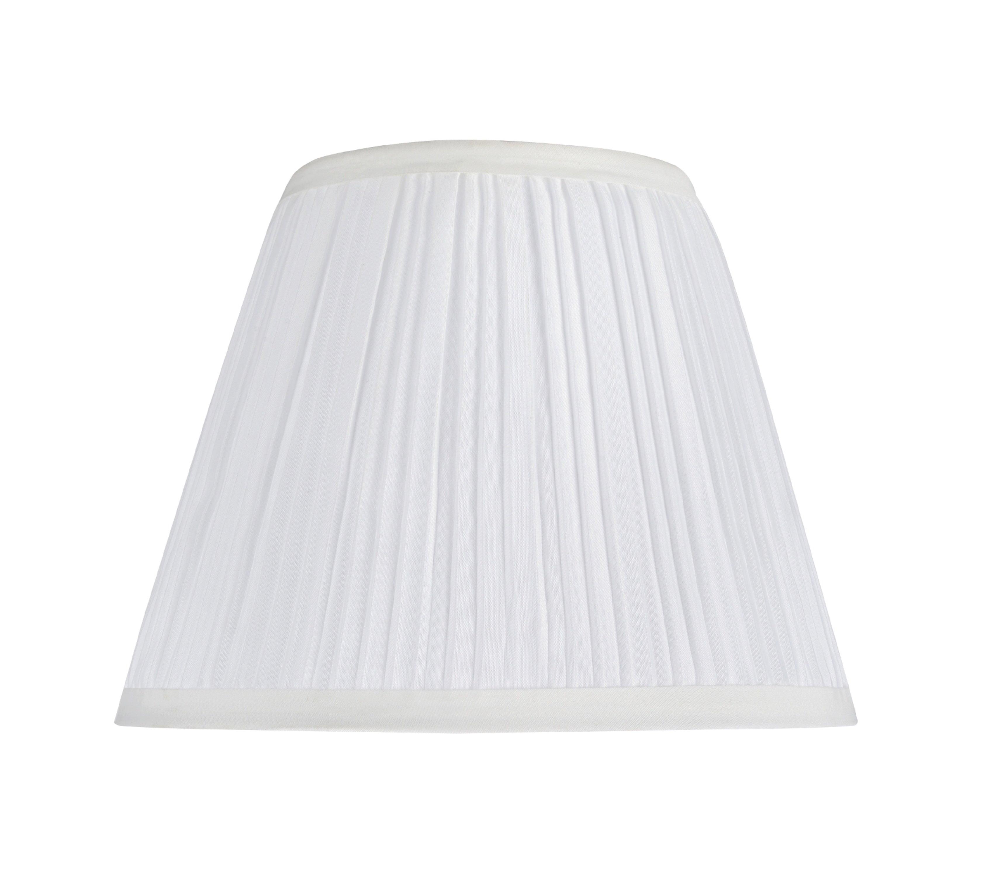 Off-White Cotton Pleated Empire Lamp Shade, 9"