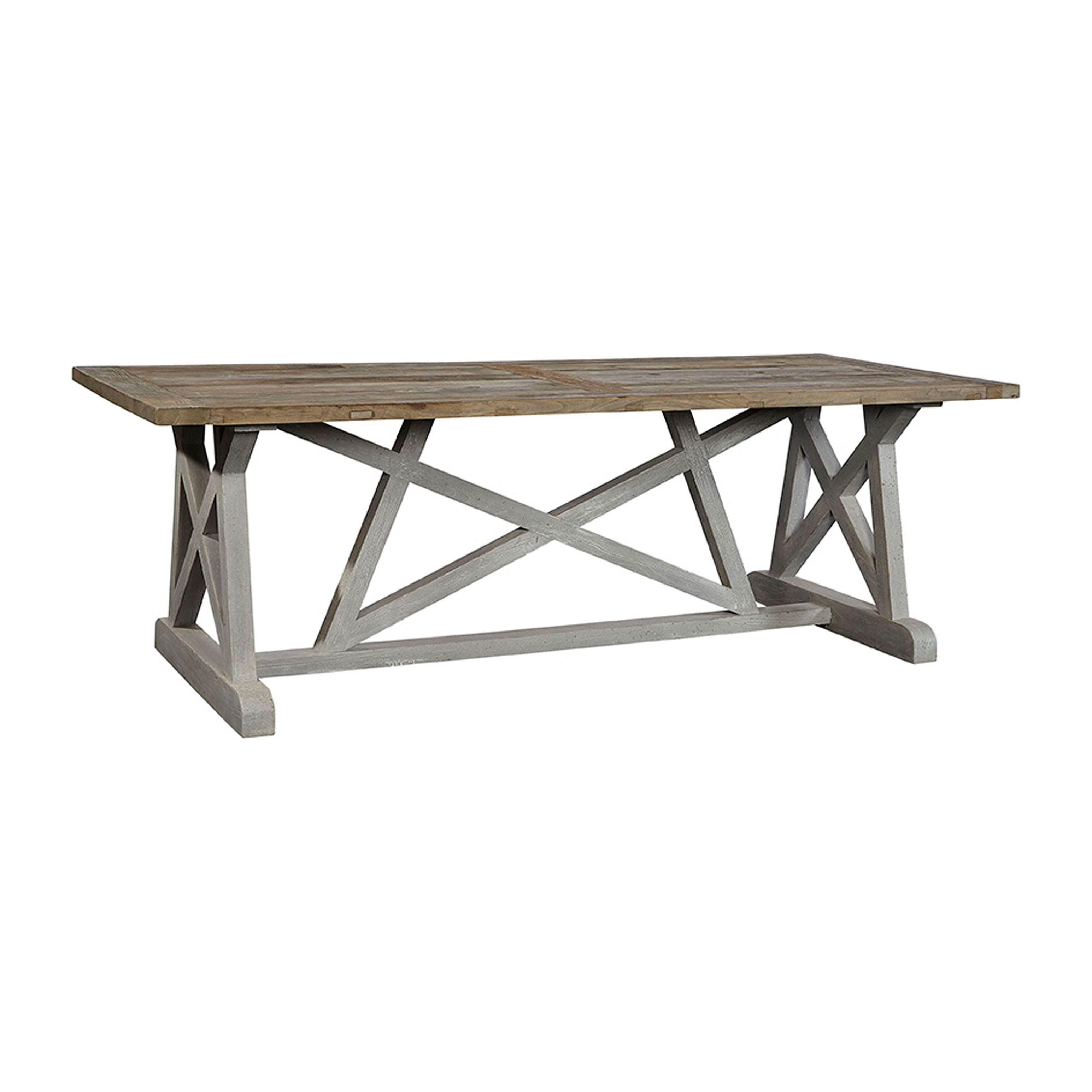 Antwerp 94" Reclaimed Elm Rustic Trestle Dining Table