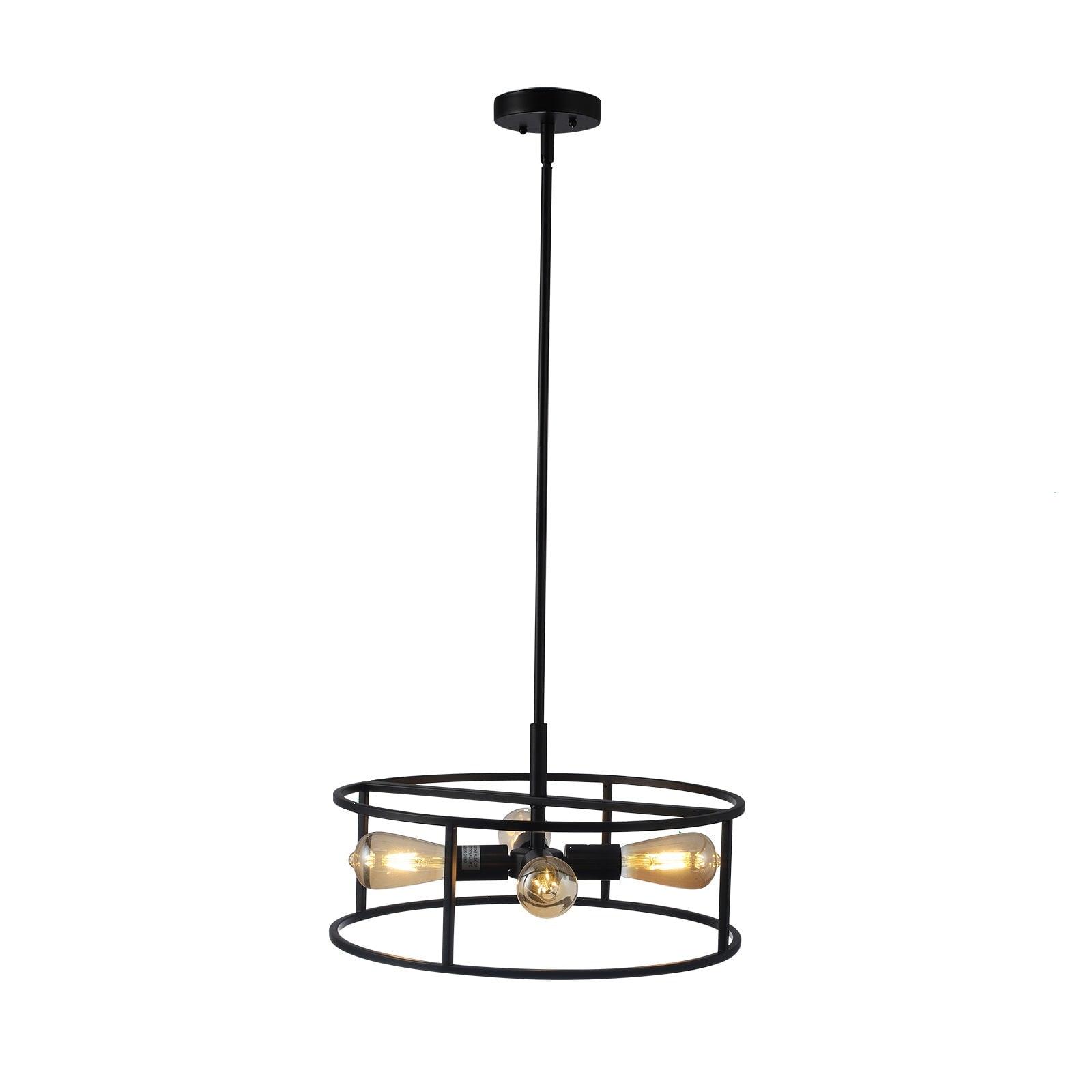 Ryker 18" Bronze Farmhouse-Style Drum Ceiling Pendant