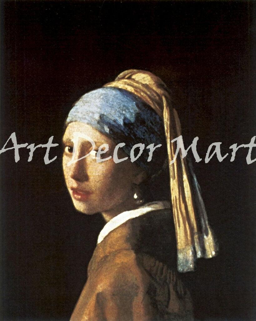 "Girl With Pearl Earring, Jan Vermeer - CANVAS OR FINE PRINT WALL ART"