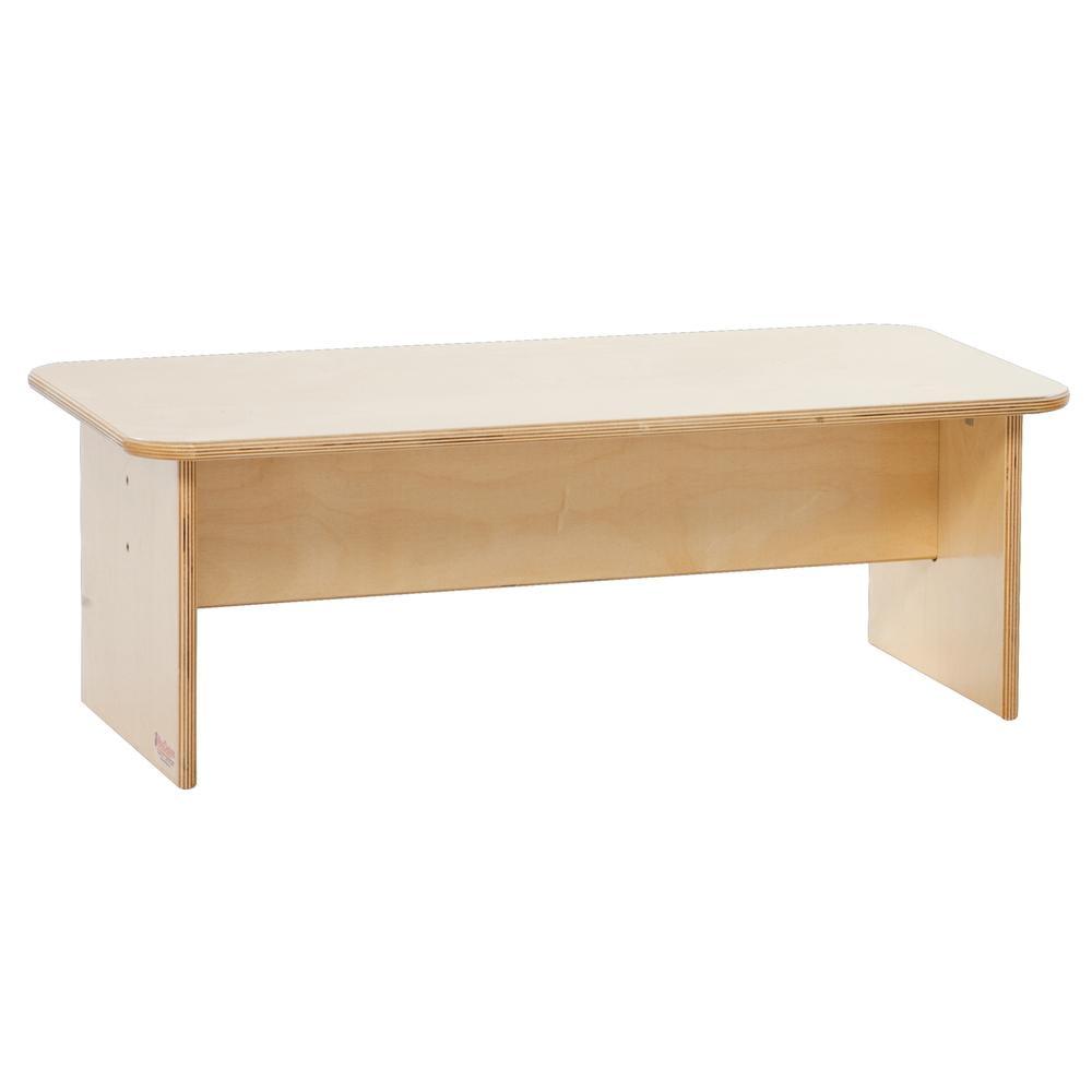 Natural Wood Rectangular Coffee Table with Lifetime Warranty