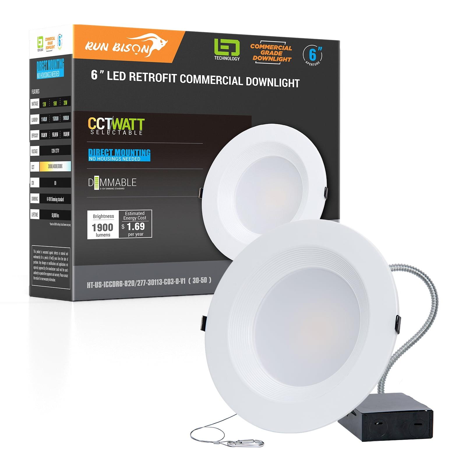 6in. CCT and Wattage Selectable NewRemodel IC Rated Integrated LED Commercial Downlight