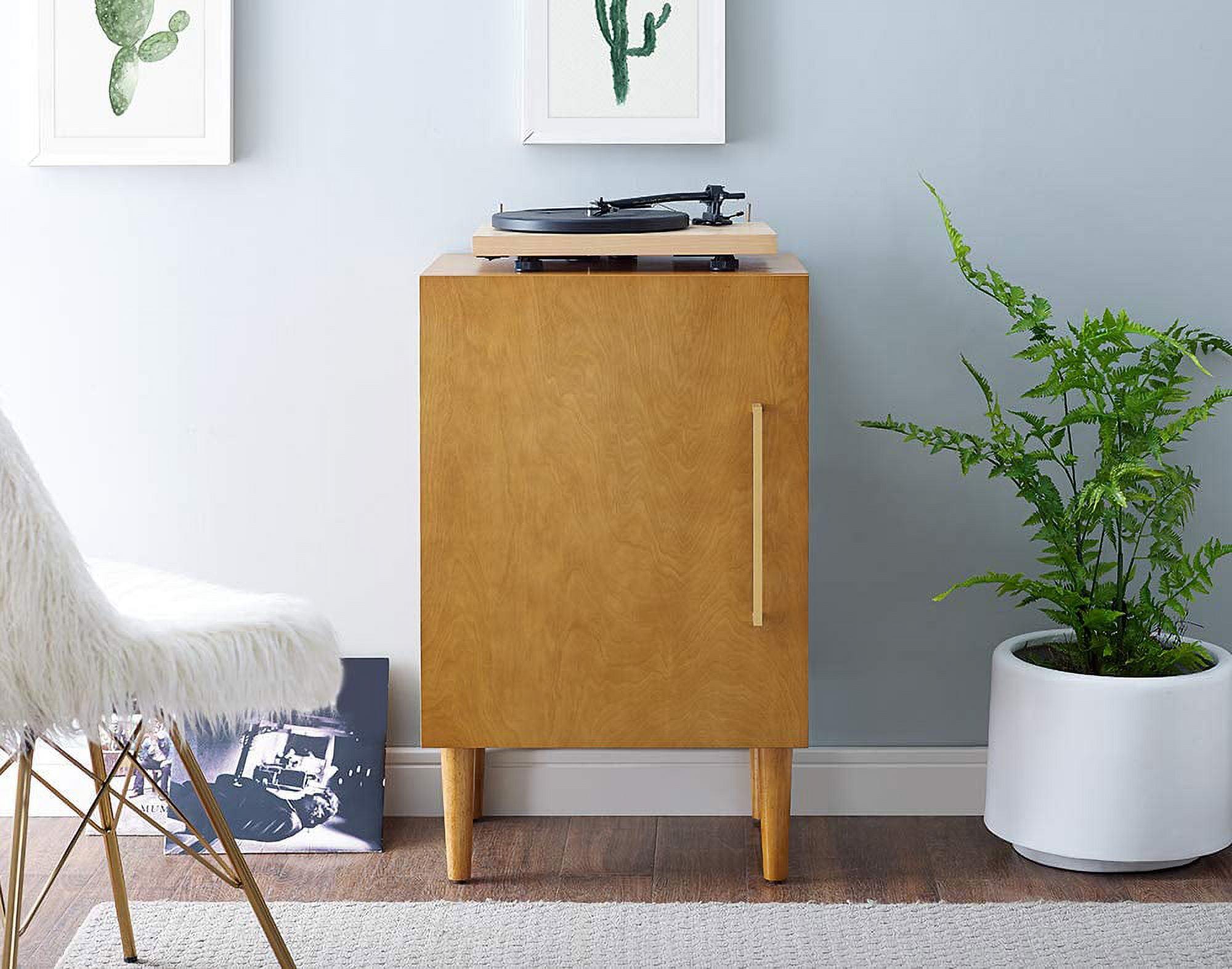 Everett Mid-Century Mahogany Console Cabinet with Adjustable Shelf