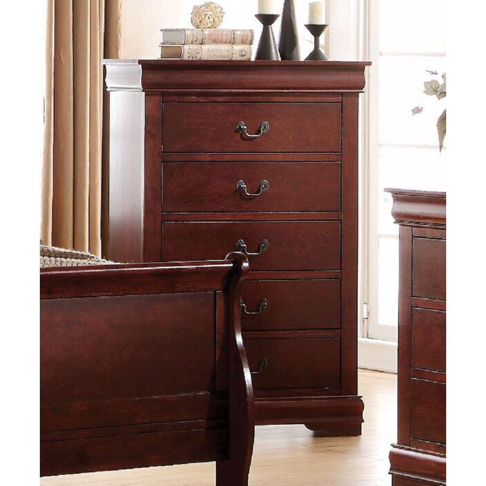 Elegant Black 32" Transitional Chest with Dovetail Drawers