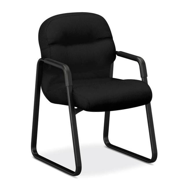 ErgoComfort High-Back Guest Chair with Memory Foam, Black Mesh & Metal Frame