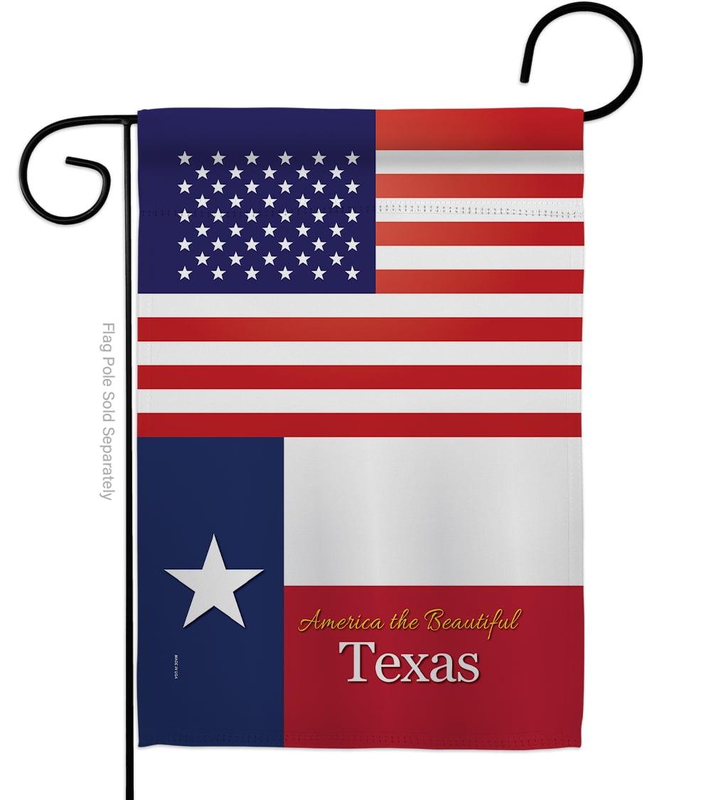 Us Texas Garden Flag States 13 X18.5 Double-Sided Yard Banner