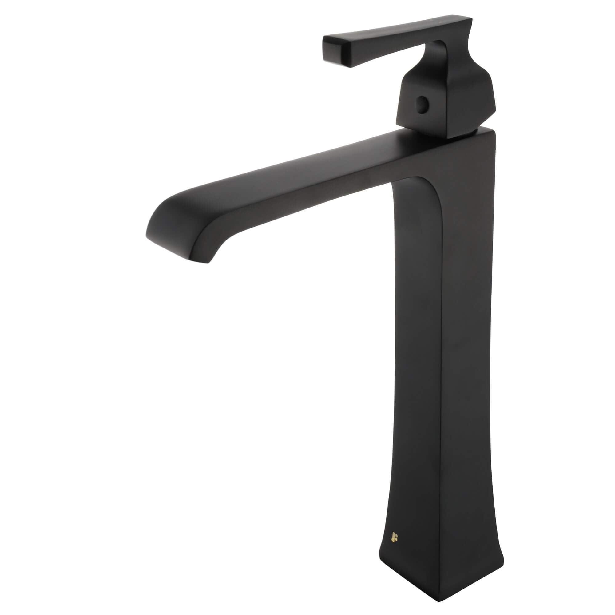 Black Brass Single Handle Vessel Sink Faucet