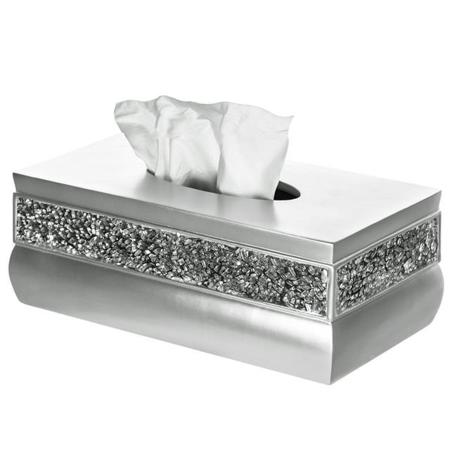 Brushed Stainless Steel Rectangular Tissue Box Cover