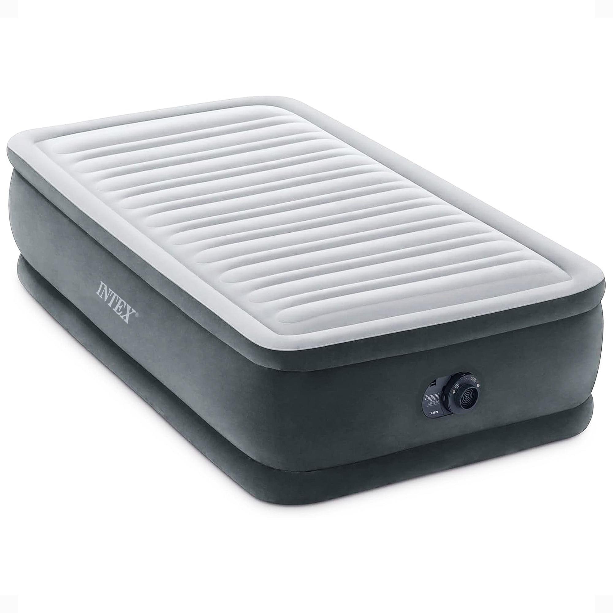 Intex: Dura-Beam Plus Series Elevated 18" High Twin Air Mattress with Built in Electric Pump