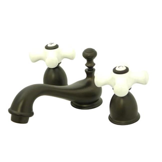 Polished Brass Traditional Widespread Lavatory Faucet with Cross Handles