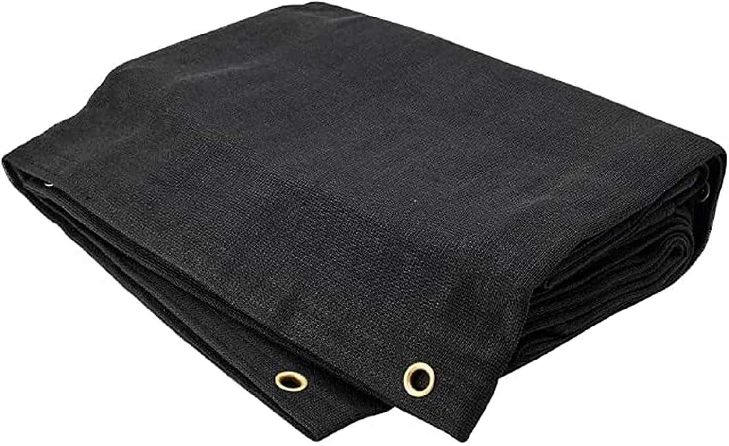 Heavy Duty Black Mesh Shade Tarp with Brass Grommets (10' x 14')